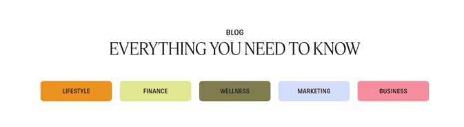 "everything you need to know" colorful menu from create and cultivate blog